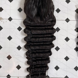 Peluca de Cabello Humano con Ondas Profundas HD Lace, Cabello Virgen Vietnamita, Color Natural, Sin Pegamento, Encaje Precortado, Densidad Completa - Product Image 2