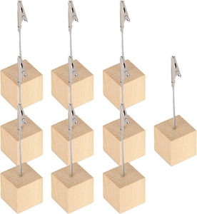 Metal Place Card <b>Holder</b> Memo Clips <b>Holder</b> Natural Premium Rustic <b>Table</b> <b>Number</b> <b>Holder</b> Photo <b>Holder</b> - Product Image 4