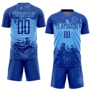 Conjunto de Uniforme de Fútbol Personalizado Directo de Fábrica, Camiseta y Pantalones Cortos Transpirables de Secado Rápido para Equipos Profesionales - Product Image 3