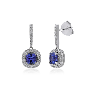 Boucles d'oreilles pendantes en argent sterling 925 avec zircon cubique, halo de zirconias, longues et élégantes, bijoux en pierres précieuses, plaqué rhodium, Ivaan Jewels - Product Image 5