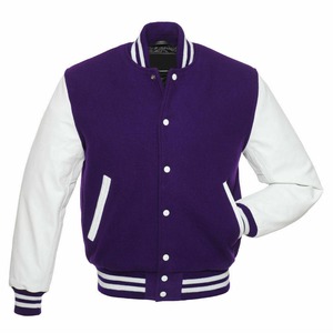Varsity <b>Jacket</b> Men Wholesale <b>Winter</b> Baseball <b>Jackets</b> Varsity Wool <b>Jacket</b> with Natural Cow Hide <b>Leather</b> Sleeve - Product Image 2
