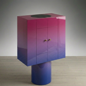 Argmac Modern Wood <b>Bar</b> Cabinet with Panel Design Customizable PU Paint Finish 5+ Compartments Eco-Friendly & Durable - Product Image 4