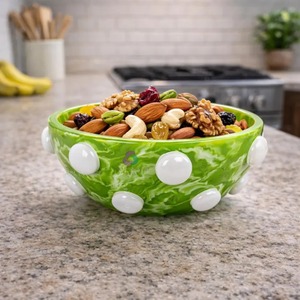 Bol de service jetable en résine de haute qualité - Design moderne pour la maison et les fêtes, saladier pour servir les aliments - Product Image 1