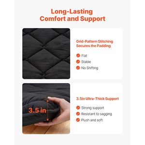 Materasso Tatami Giapponese Pieghevole a 9 Strati, Misura Singola, con Borsa per il Trasporto e Chiusura a Strappo - Product Image 5