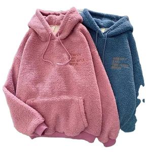Sudadera de cuello alto holgada de talla grande para mujer, personalizada al por mayor, informal, de manga larga, lisa, Tops 23 - Product Image 5