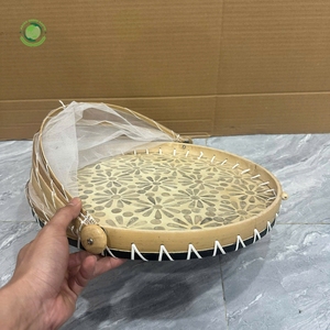 Exquisite mother-of-pearl inlaid food <b>cover</b> Kitchenware and <b>table</b> decoration Wholesale eco-friendly Made in Viet Nam - Product Image 5