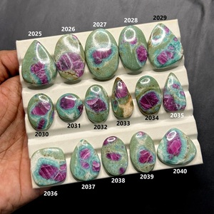 <b>ruby</b> in fuchsite loose gemstone cabochon stone for jewelry making <b>bracelet</b> necklace pendant ring - Product Image 2