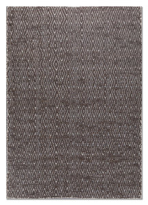 Tapis Jaipur ADWL-13095 moderne en laine tissée à plat, écologique, brun foncé/blanc non verni, rectangulaire pour salon - Product Image 5