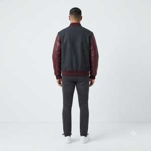 Veste universitaire en laine surdimensionnée pour homme Hawk Eye Sports, style streetwear, hiver, boutonnée, grande taille, séchage rapide, rembourrée en coton - Product Image 2