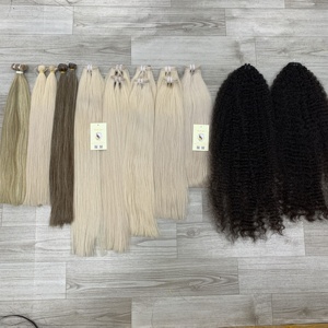 Extensiones de cabello Remy vietnamita crudo ceniza rubia muestra gratis mejor Color resaltado máquina de ondas naturales trama Genius Trama humana - Product Image 6
