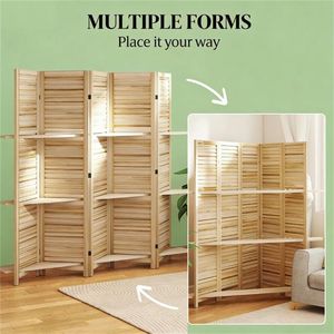 5 Divisori e Schermi per la Privacy in Legno Naturale, Design Salvaspazio - Product Image 4