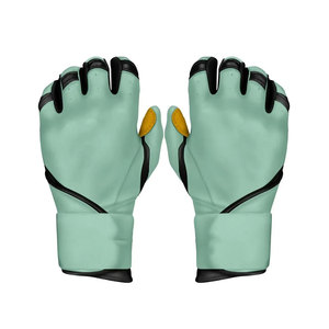Gants de baseball à doigts séparés vert menthe synthétiques antidérapants toutes saisons pour adulte droitier à enfiler - Product Image 1