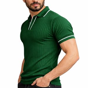 เสื้อเชิ้ตแขนสั้นลำลองผู้ชาย ผ้าฝ้ายพรีเมียมลายทาง มีกระเป๋าหน้าอก ปรับแต่งลายพิมพ์ได้ - Product Image 4