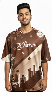 เสื้อยืดโอเวอร์ไซส์สไตล์สตรีทลำลอง พิมพ์ลายแบบซับลิเมชั่น แฟชั่นสำหรับผู้ชาย - Product Image 2