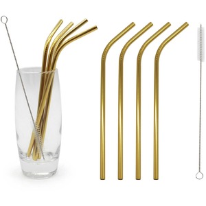 Pailles à boire réutilisables en acier inoxydable de qualité supérieure, écologiques, pour les boissons quotidiennes - Product Image 4