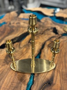 Candelabro de latón antiguo hecho a mano, portavelas de metal para decoración del hogar, eventos de boda, hotel, venta al por mayor, decoración navideña - Product Image 5