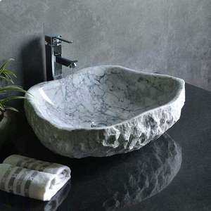 Stone Era Elegant Natural Marble Wash <b>Basin</b> Customized Shape Eco-Friendly Design for Luxury Master Bathroom Vanities Indoor - Product Image 1