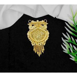 Collar de mujer con borla chapada en oro, collar con colgante MS, collar con colgante indio, collar de moda para mujer, colgante chapado en oro - Product Image 4