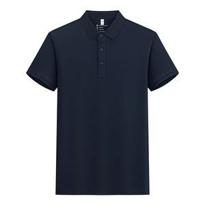 Camiseta Polo de Algodón Egipcio de Triple Capa, Estilo Años 80 |   Logotipo Bordado Personalizado |   Camisa de Manga Corta Informal de Negocios Ice Silk - Product Image 5