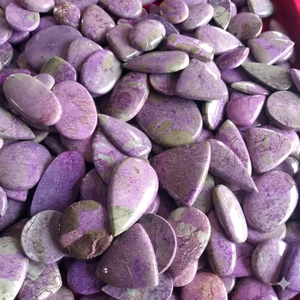 Magnifique cristal naturel de Stichtite |   Finition non polie |   Support de cabochon artisanal pour bijoux faits main, fourniture artisanale 25-30mm - Product Image 2