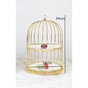 Wedding Decoration 2 Tier Cake Stand Serving Platter <b>Gold</b> Powder Coated Finishing Elegant Cake Fruits Dessert <b>Placemat</b> Cakestand - Product Image 5