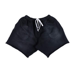 Shorts décontractés vintage pour hommes, personnalisés, en toile épaisse 100 % coton, couleur unie, broderie et impression, taille élastique - Product Image 3