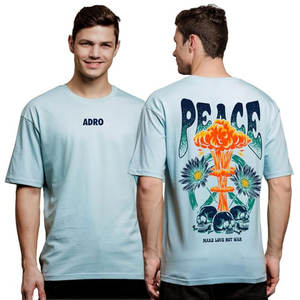 Camiseta de algodón pesado para hombre, diseño de logotipo personalizado de alta calidad, camiseta de gran tamaño con cuello redondo y hombros caídos en blanco para hombre - Product Image 1