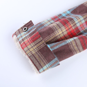 Veste en flanelle surdimensionnée à carreaux pour homme, respirante, 100% coton, manches longues, boutonnée, épaisse, personnalisée - Product Image 3