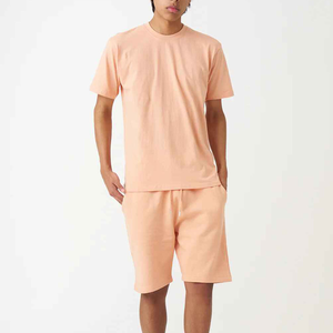 High Selling Eco Friendly Summer Men Beach T-Shirt & Shorts <b>Set</b> 100% Cotton Quick Dry Hip Hop Style Low Price - Product Image 2
