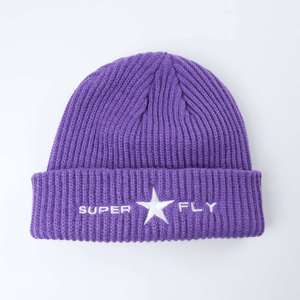 Super Fly – bonnet brodé, couleur unie, bonnet d'hiver en tricot, unisexe, pour adulte, décontracté - Product Image 4
