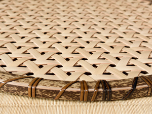 Japanese White Bamboo Tea Tray Handwoven <b>Round</b> Serving Tray Tea Ceremony Display Natural <b>Wicker</b> Supplier Manufacturer - Product Image 5