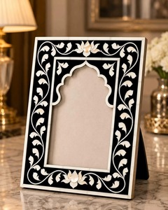 Marco de fotos cuadrado con incrustaciones de hueso, el más vendido, para retratos, accesorios de decoración. - Product Image 6