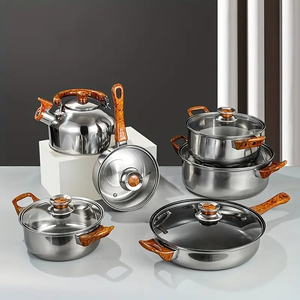 Premium <b>Woks</b> Set For Healthy Stir Fry Cooking With Durable Design Heat Resistant Handles Deep Cooking - Product Image 1