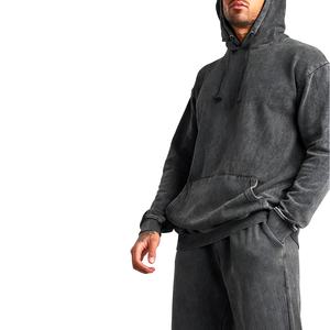 Ensemble de survêtement homme délavé à l'acide de qualité supérieure, en tissu respirant, pour le sport et le jogging, avec sweat à capuche et pantalon, grandes tailles, streetwear, OEM, vente chaude - Product Image 4
