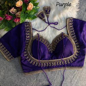 Chemisier en soie ethnique noir pour femme, brodé de sequins, grande taille, chemise de fête nuptiale - Product Image 4