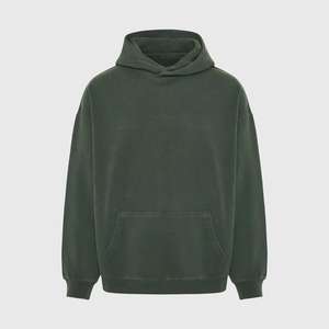 Sudadera con Capucha Personalizada para Hombre, Estilo Vintage, con Parches Bordados, Lavado Ácido, Corte Recortado - Product Image 3