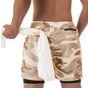 Shorts de sport pour homme en polyester, nouveau modèle, pour la course à pied et la gym, avec poches, pour entraînement en extérieur. - Product Image 5