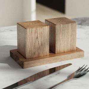 Decoración de mesa de lujo hecha a mano, estilo gourmet para cocina, decoración de comedor de diseño, juego de madera premium estilo Shaker, estética natural - Product Image 3