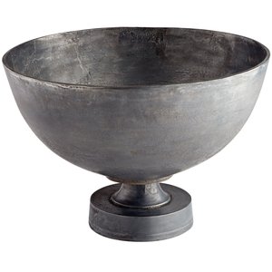Bol en métal industriel moderne avec bord doré, bordure organique, plat décoratif, finition gris anthracite oxydé, pièce maîtresse pour la décoration intérieure - Product Image 3