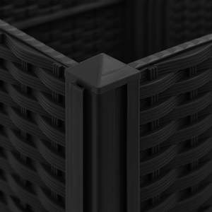 Pot de plantation surélevé en polypropylène noir durable de 15,7 pouces, pots et jardinières - Product Image 6