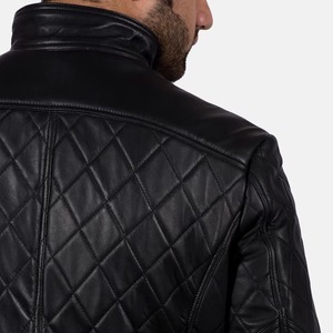 Veste en cuir gaufré croco de luxe, veste de motard en cuir véritable, veste de mode personnalisée pour homme, fabricant OEM, vente en gros - Product Image 4