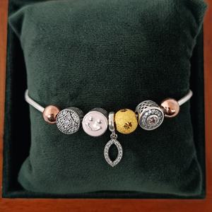 Pulsera de Plata de Ley 925 con Cuentas Multicolores y Piedras de Circonia Cúbica, Bañada en Oro Rosa, Diseño de Cadena de Serpiente para Mujer - Product Image 4