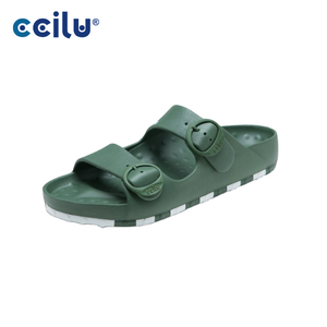 Alto Estándar Ecológico Eva antideslizante correa ajustable al aire libre hogar calzado doble hebilla playa zapatilla Jg10 - Product Image 1