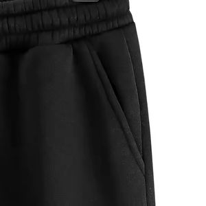 Sudadera con Capucha Unisex Negra con Estampado de Estrella Blanca, Manga Larga, Algodón, Estilo Urbano, Cierre con Cordón, Corte Regular, Otoño - Product Image 6