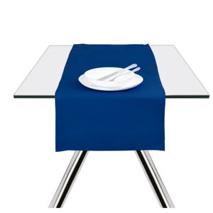 Runner da Tavolo Excelsa Panama in Cotone 140x45 Cm Blu - Product Image 2