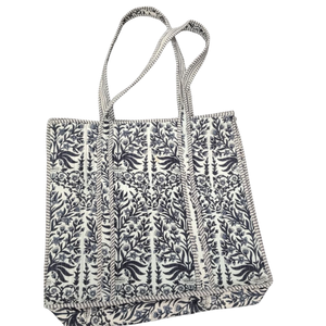 Handmade Jaipur Hand Block Print Quilted Tote <b>Bag</b> Sustainable Cotton Shopping <b>Bag</b> Eco Friendly Washable Carryall Men Women Gift - Product Image 1