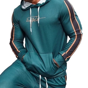 Survêtement de sport d'hiver pour homme de qualité supérieure en deux pièces, en molleton technique 100% coton, respirant et léger pour l'entraînement - Product Image 1