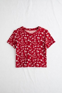 Camisetas Cortas de Alta Calidad Ecológicas para Mujer, Ajustadas, de Manga Corta, Lisas, para Uso Casual de Verano - Product Image 1