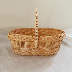 Cesta multiusos de ratán con asa, contenedor para regalos y flores, cestas de regalo de madera sostenible - Product Image 3