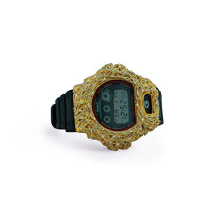 นาฬิกาข้อมือ Iced OutTimeless Pieces Art-Round Case รุ่น Unisex แฟชั่นประดับเพชร พร้อมสายยางแบบ Half Thrones - Product Image 3